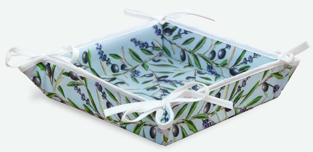 Provencal "coated" bread basket (Lauris. blue)